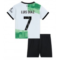 Dětský Fotbalový dres Liverpool Luis Diaz #7 2023-24 Venkovní Krátký Rukáv (+ trenýrky)
